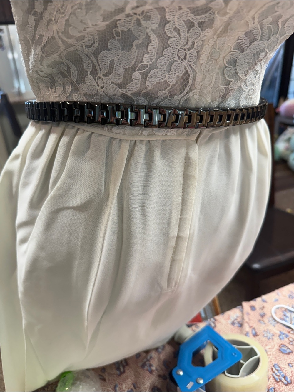 Gunmetal Link Waist Belt for Women